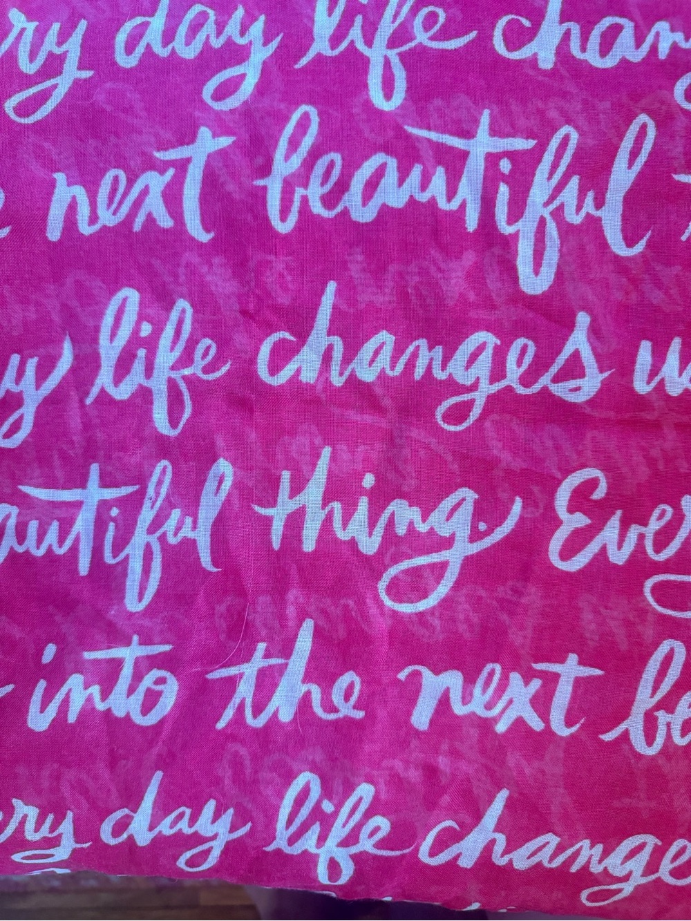 Bright Pink Script Print Scarf - Women's Wrap